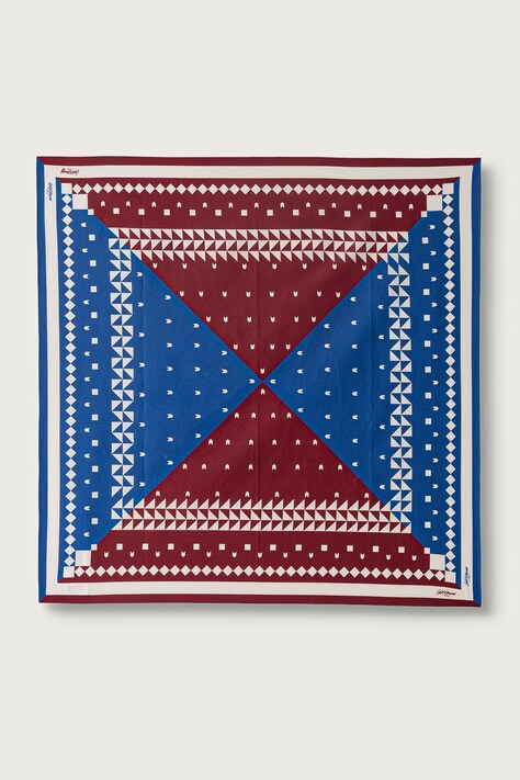 Café Kitsuné Bandana apaszka bawełniana niebieska CRUAT00WB0053