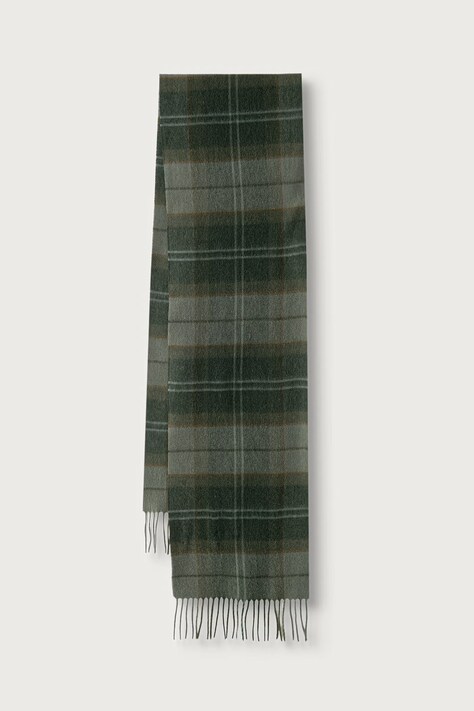 Barbour szalik wełniany zielony USC0405