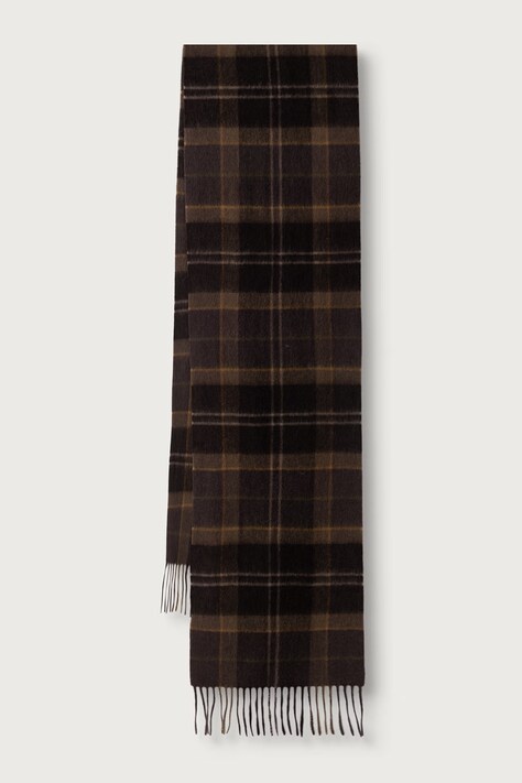 Barbour Szalik wełniany brązowy USC0405