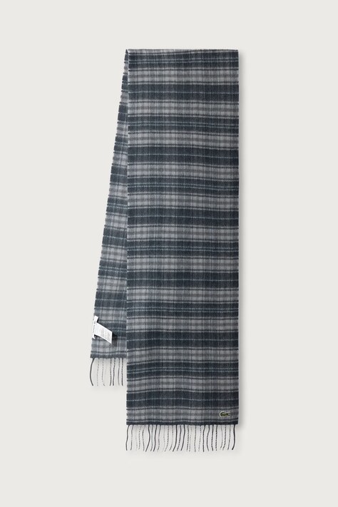 Lacoste Κασκόλ με μαλλί γκρί RE9821