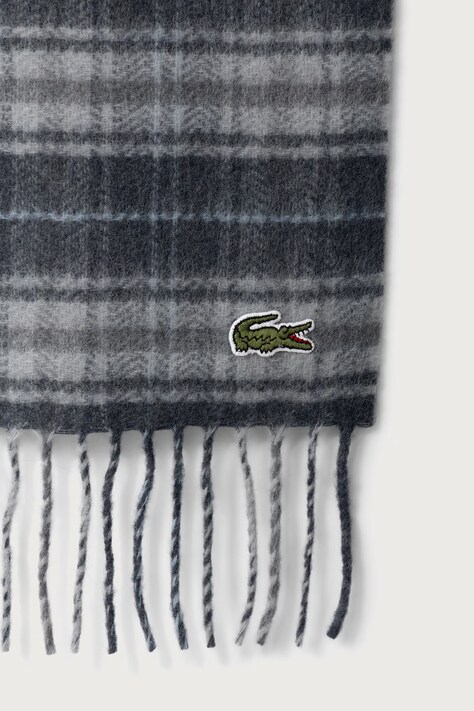 Lacoste Κασκόλ με μαλλί γκρί RE9821