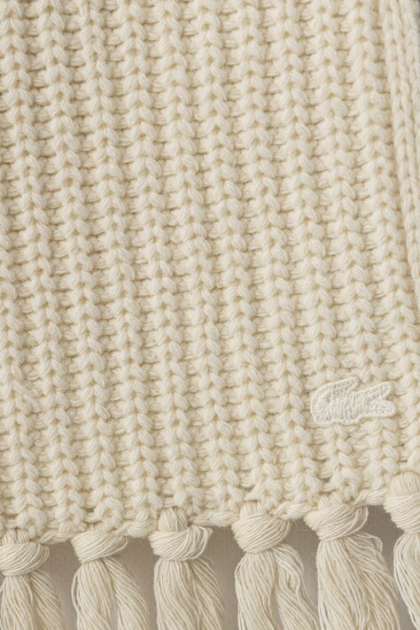 Lacoste Szalik wełniany beżowy RE4171