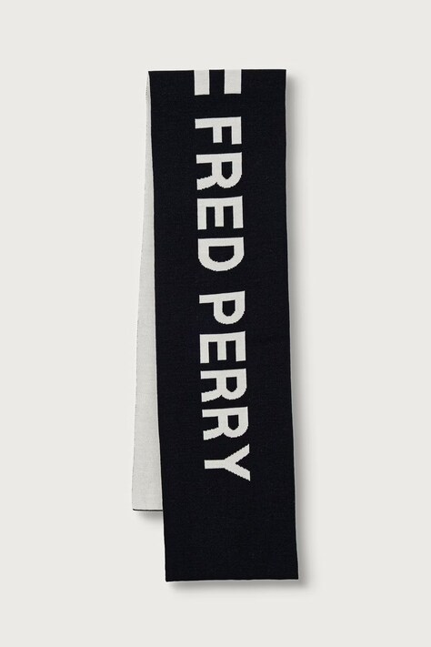 Fred Perry Szalik z dodatkiem wełny granatowy C3303