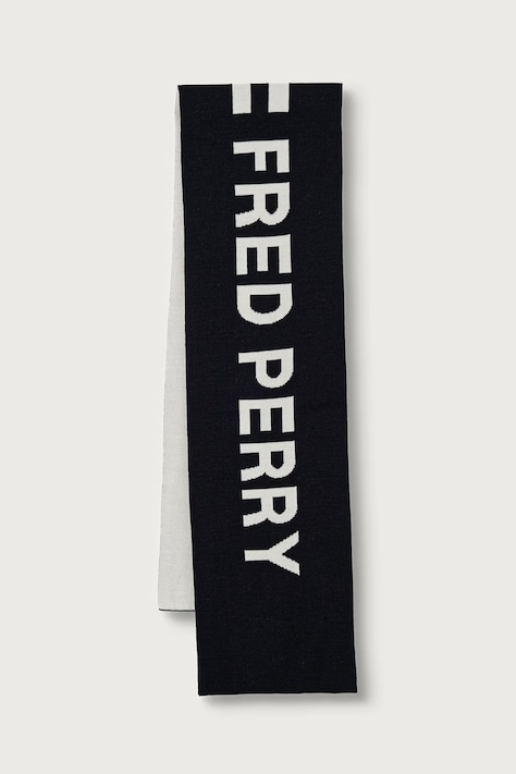 Fred Perry Szalik z dodatkiem wełny granatowy C3303