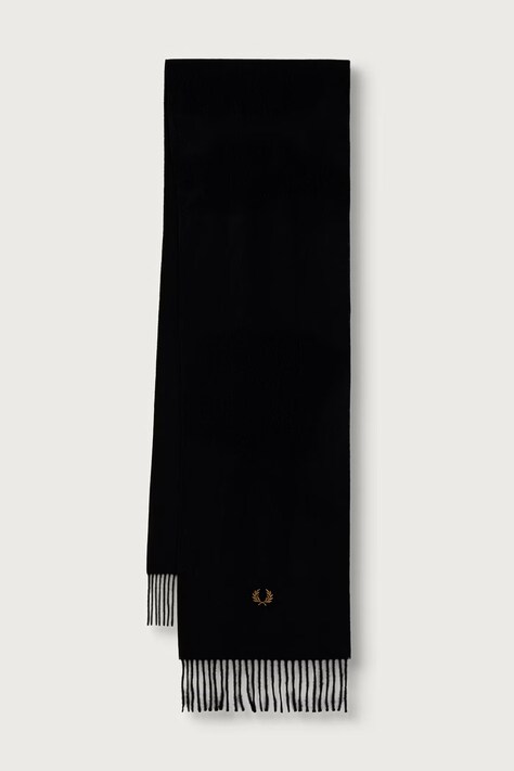 Fred Perry Szalik wełniany czarny C3320