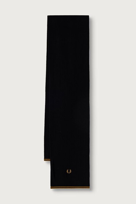Fred Perry szalik z wełną czarny C3319