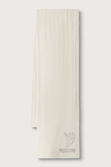 Moschino Szalik wełniany beżowy M3473 30855