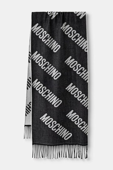 Moschino szalik wełniany czarny M5873 50234
