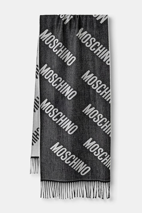 Moschino szalik wełniany czarny M5873 50234