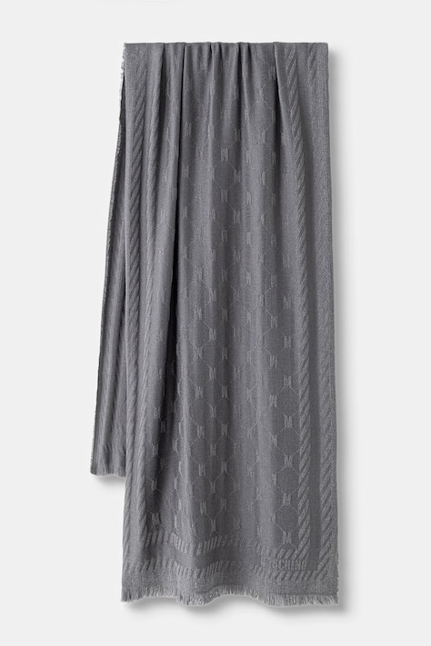 Moschino szalik z wełną szary M5922 50254