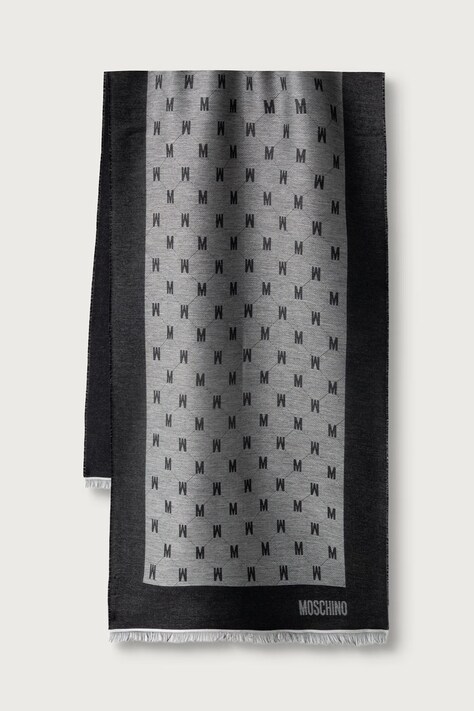 Moschino Szalik z dodatkiem wełny czarny M5912 50250