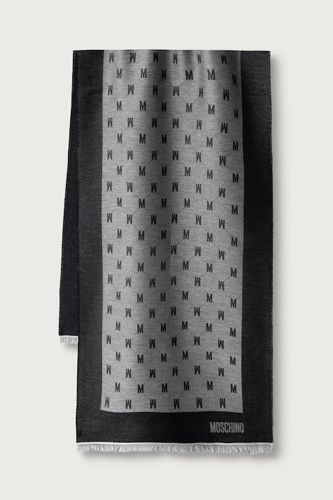 Moschino Szalik z dodatkiem wełny czarny M5912 50250