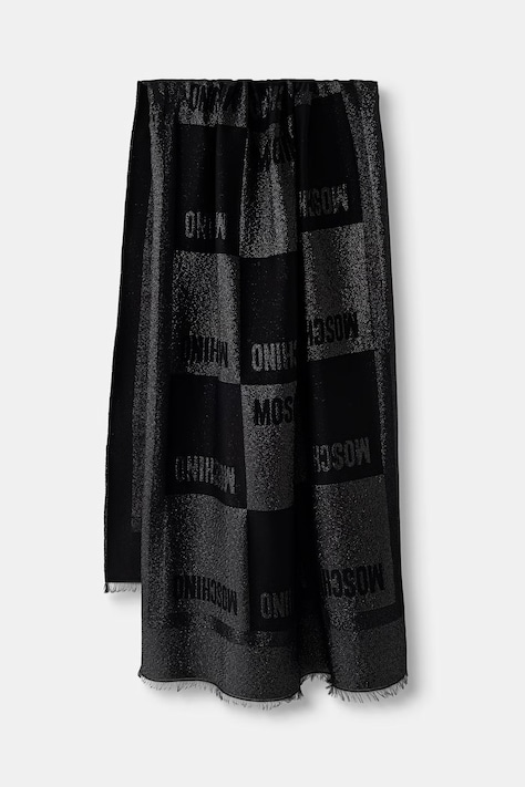 Moschino szalik z wełną czarny M3454 30848