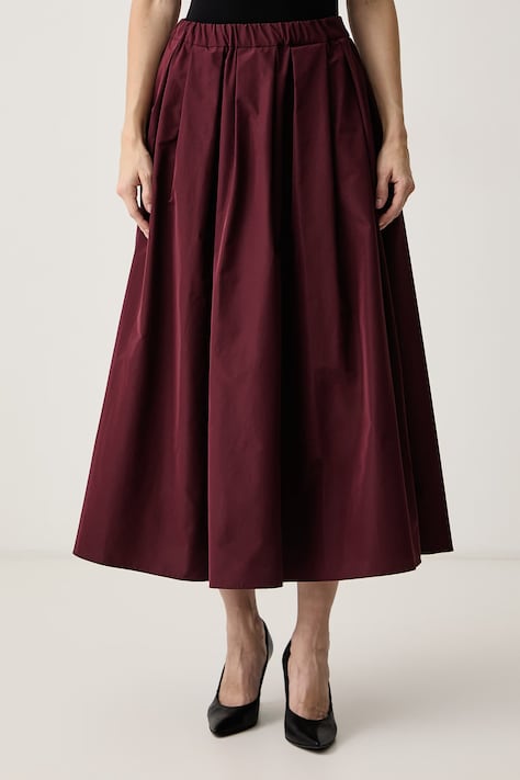 Weekend Max Mara Spódnica z bawełną WKIEFEBO bordowa gładka 2625106013600