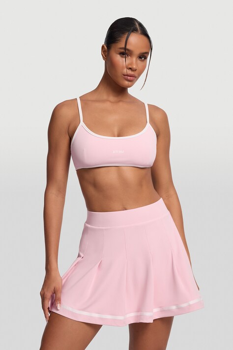 BetterMe Spódnica sportowa Pleated Tennis różowa gładka SKR00002