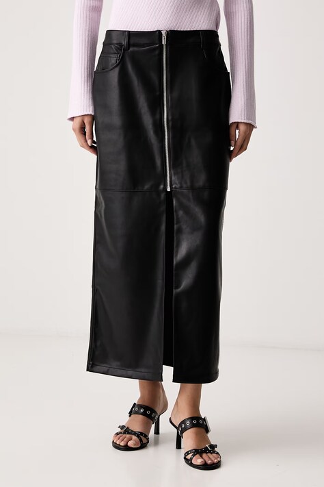Karl Lagerfeld Jeans Suknja od imitacije kože crna bez uzorka B4W12011