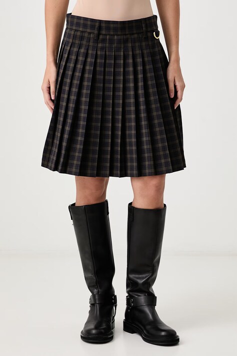 Barbour Spódnica plisowana Carville zielona w kratkę LSK0172