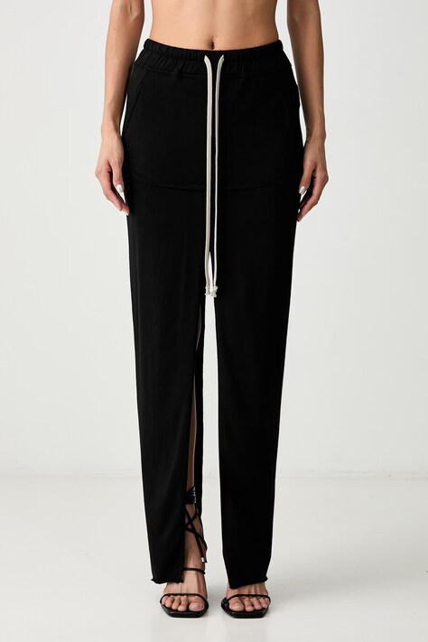 Rick Owens DRKSHDW Pull On Sliced Pillar suknja od pamuka crna DS02F6341 RN