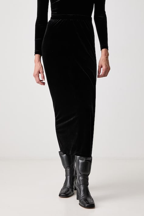Vetements Spódnicospodnie welurowe czarne gładkie WH27LG117B