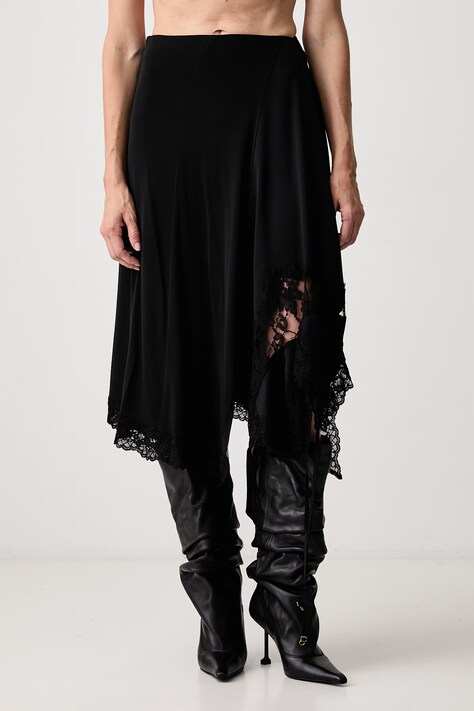 Vetements Reworked Slip spódnica czarna WH27SK128B