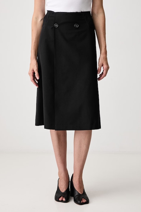 MM6 Maison Margiela spódnica z wełną czarna gładka S52ME0035-M35436