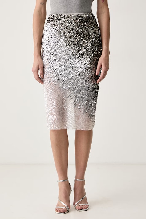 Elisabetta Franchi Spódnica srebrna GO24367E2