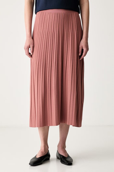 Weekend Max Mara spódnica plisowana z wiskozą WKDGHIGLIA różowa gładka 2625306011600