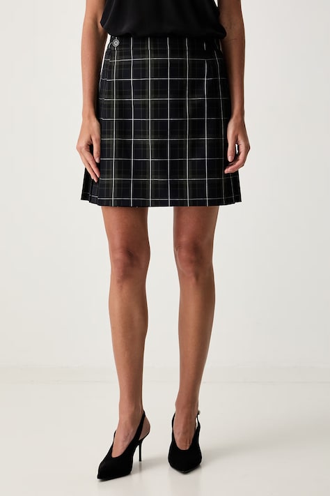 Zadig&Voltaire spódnica plisowana z wiskozą JUMI granatowa w kratkę WWSK01654