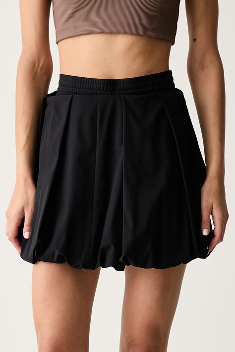 EA7 Emporio Armani Spódnica i szorty czarne gładkie AF21681.7W001568