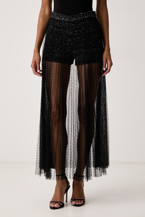 Twinset Culottes dámske čierne high waist 262TP2082