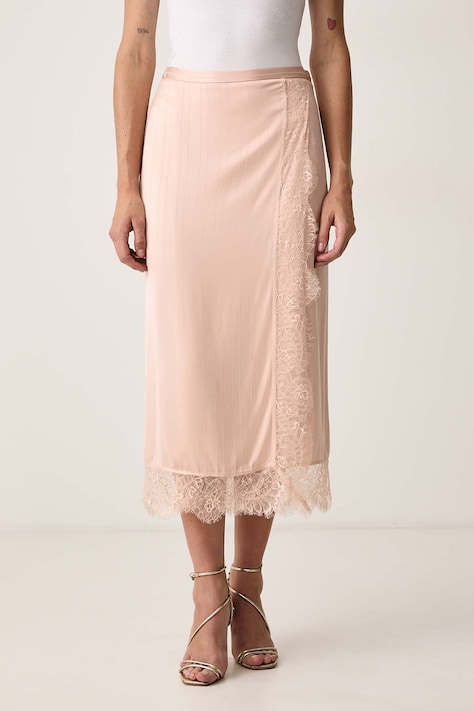 Twinset Spódnica z wiskozy różowa 262TP2123