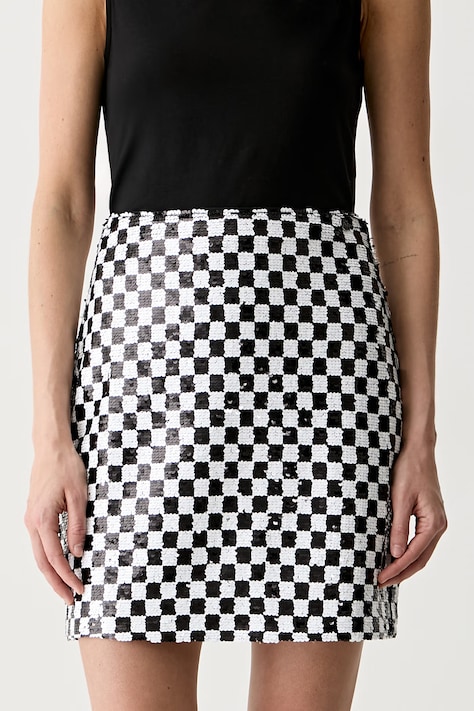 Karl Lagerfeld φούστα μαύρη καρό B3W12022