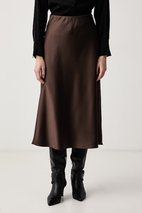 Guess Sukňa LORENZA hnedá hladká W6BD25 W4250
