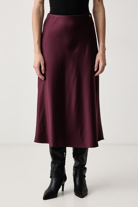 Guess Spódnica LORENZA bordowa gładka W6BD25 W4250