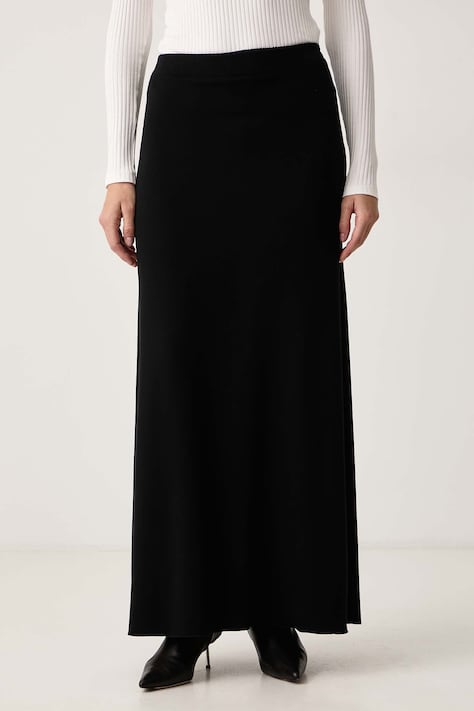 Ermanno Scervino LIFE Spódnica z wiskozą czarna gładka D494O600VQL