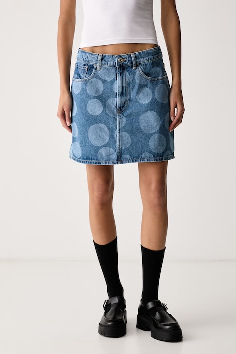 Marimekko Suknja traper plava na točkice 096037