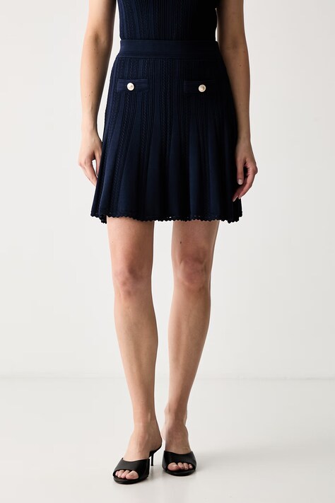 Guess gonna svasata con viscosa CARMEN blu navy liscia W6YD21 Z0971