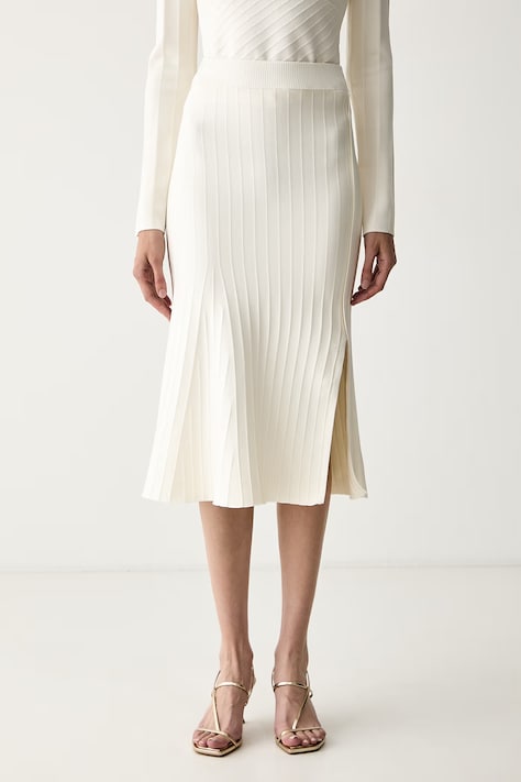 Marciano by Guess spódnica sweterkowa KAEDA beżowa gładka G6YD09 Z1061