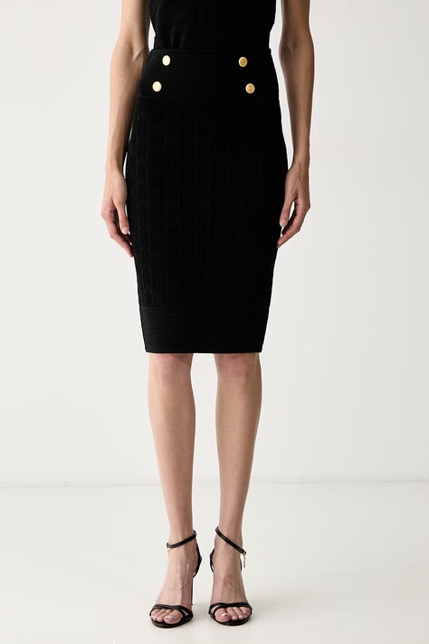 Marciano by Guess gonna a tubino con viscosa YAMNA nera G6YD07 Z1013