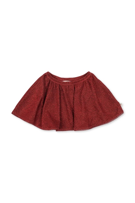 Konges Sløjd Юбка-клеш с хлопком ROLI SKIRT OCS бордо однотонная KS106589