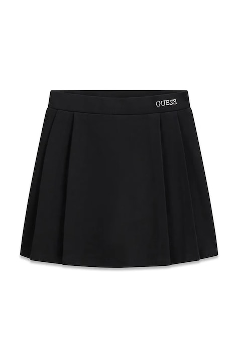 Guess spódnica rozkloszowana z wiskozą czarna gładka J6YD01 K3936