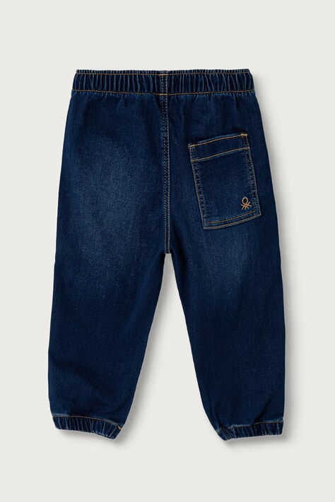 United Colors of Benetton Jeansy jogger dziecięce granatowe 49F9GF03A