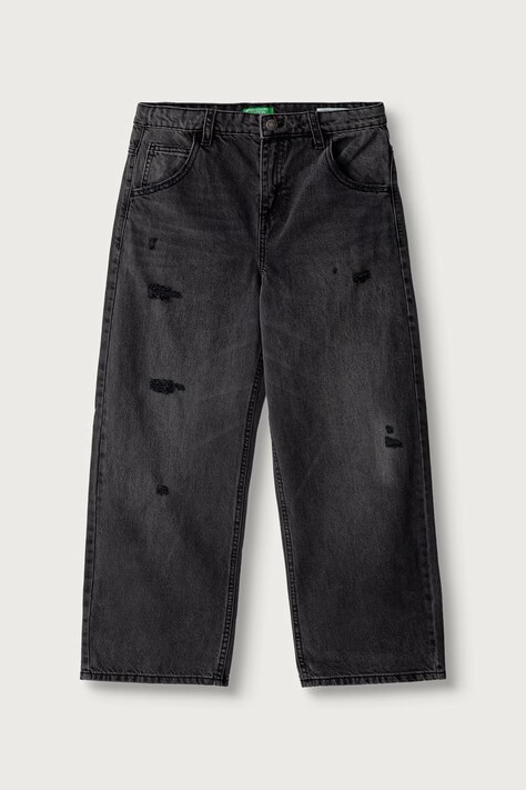 United Colors of Benetton Jeansy balloon dziecięce czarne 4R76CE04X