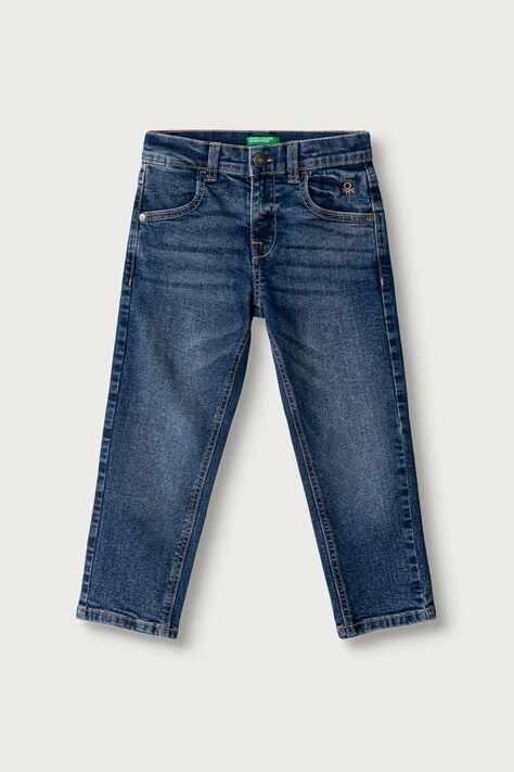 United Colors of Benetton Jeansy slim fit dziecięce granatowe 4U9SGE033