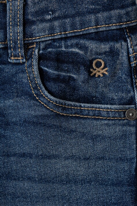 United Colors of Benetton Jeansy slim fit dziecięce granatowe 4U9SGE033