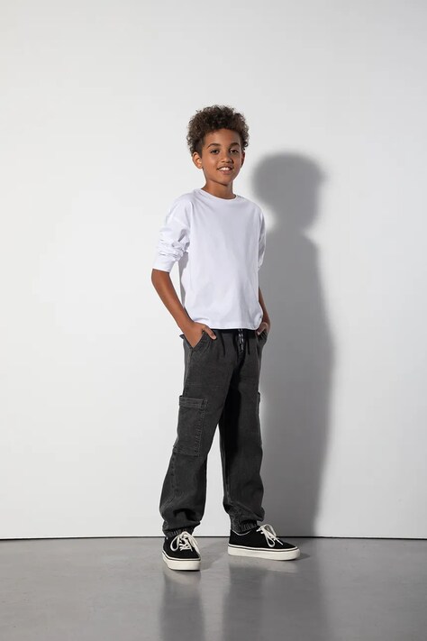 Coccodrillo Jeansy jogger dziecięce szare COLLECTION JEANS BOY