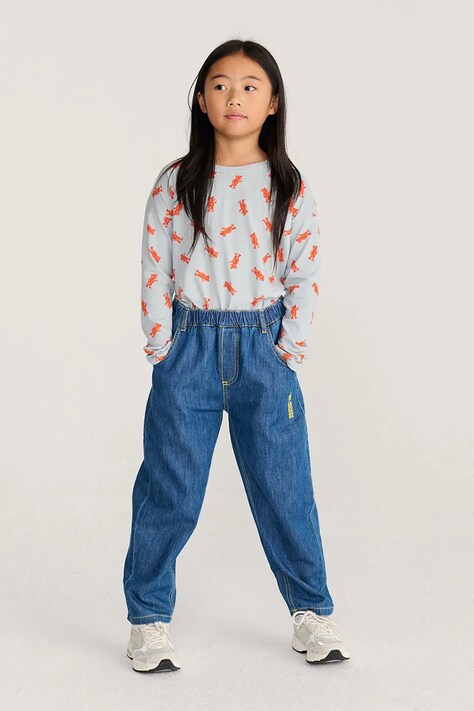 Bobo Choses jeansy dziecięce niebieskie B226AC073