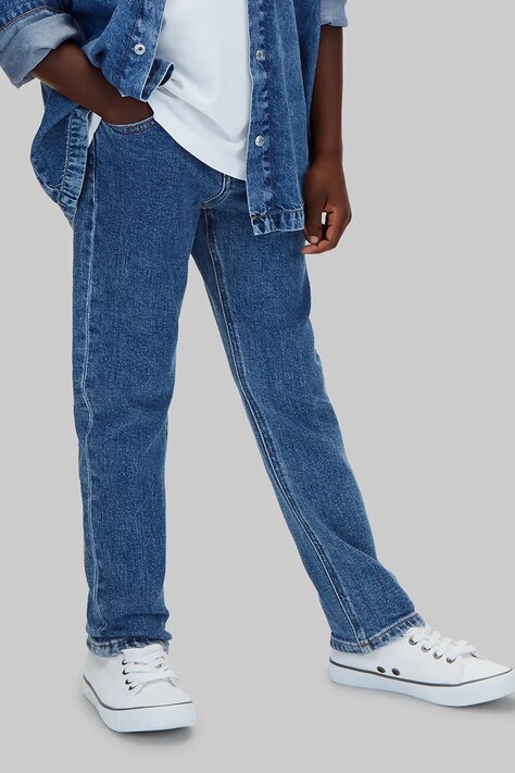 Calvin Klein Jeans jeansy dziecięce Dad niebieskie LVCKTJC71B
