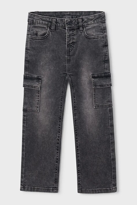 Mayoral Τζιν παιδικά soft denim cargo γκρί 4510