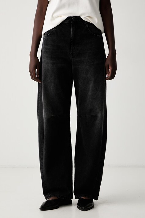 Iceberg jeansy relaxed fit damskie czarne 2BA2 0255